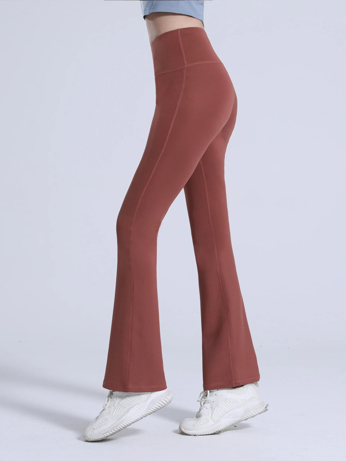 New Wide Leg Yoga Pants Women's High Waist Lift Hip Flare Sports Leggings Naked Casual Running Loose Bell-bottomed Pants