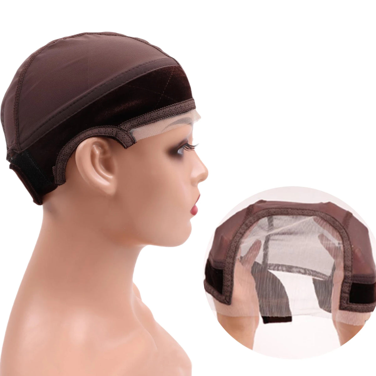 1pcs Wig Caps Ultra Soft & Breathable & Stretchable, Wig Cap with Grip Band That Is Anti-Slip & Features Adjustable Closure