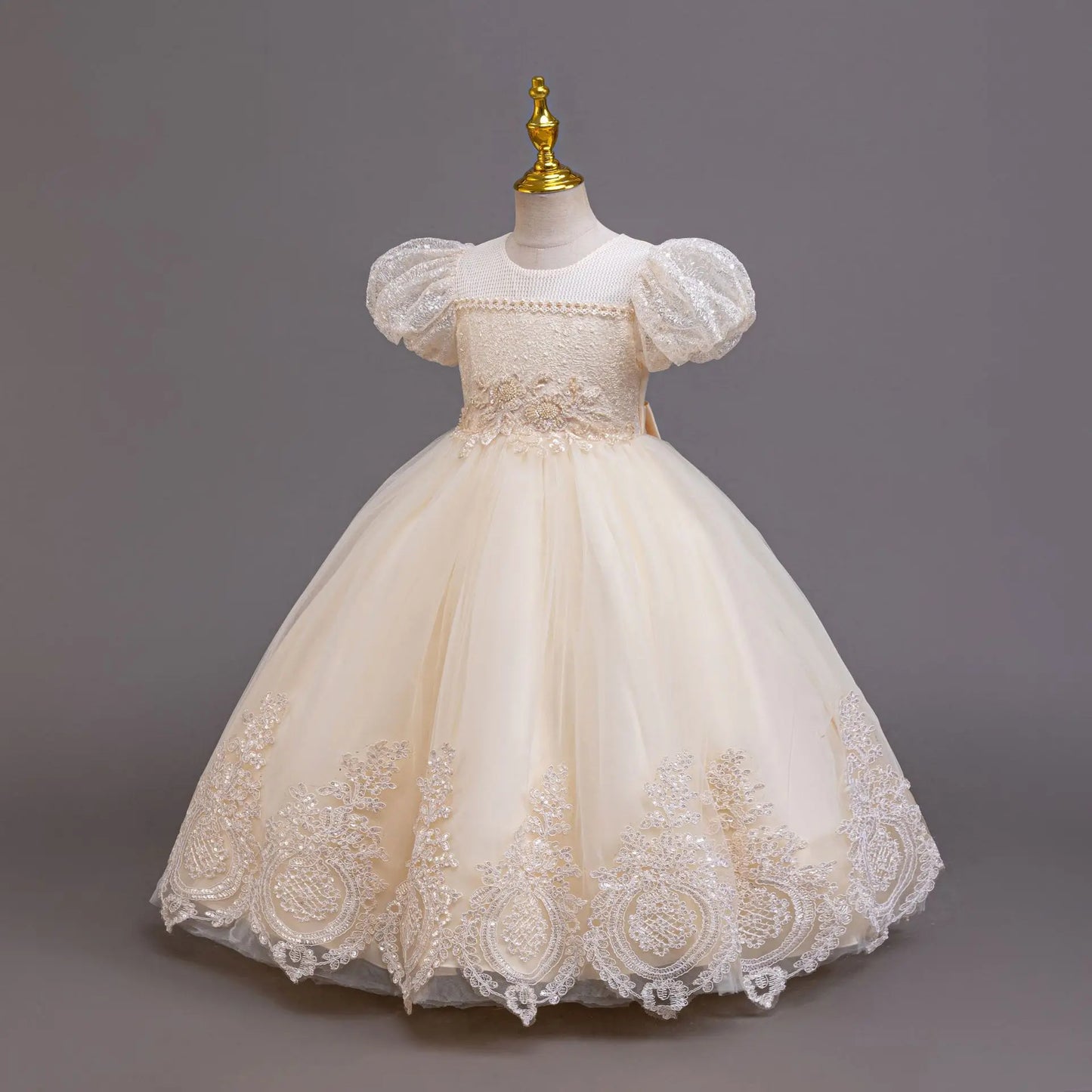 New Girl Evening Dresses Festive Clothing Children Elegant Wedding Dress for Party Girls' White Clothes