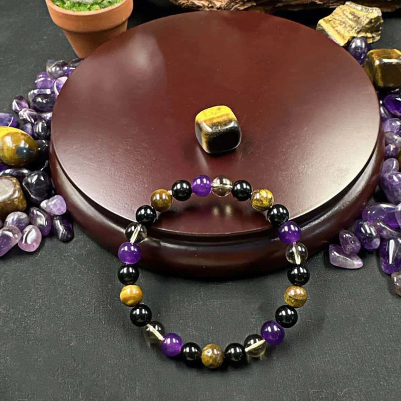 Stylish Unisex Beaded Bracelets with Natural Stones, Multi-Function Fashion Jewelry, Excellent Present for Loved Ones