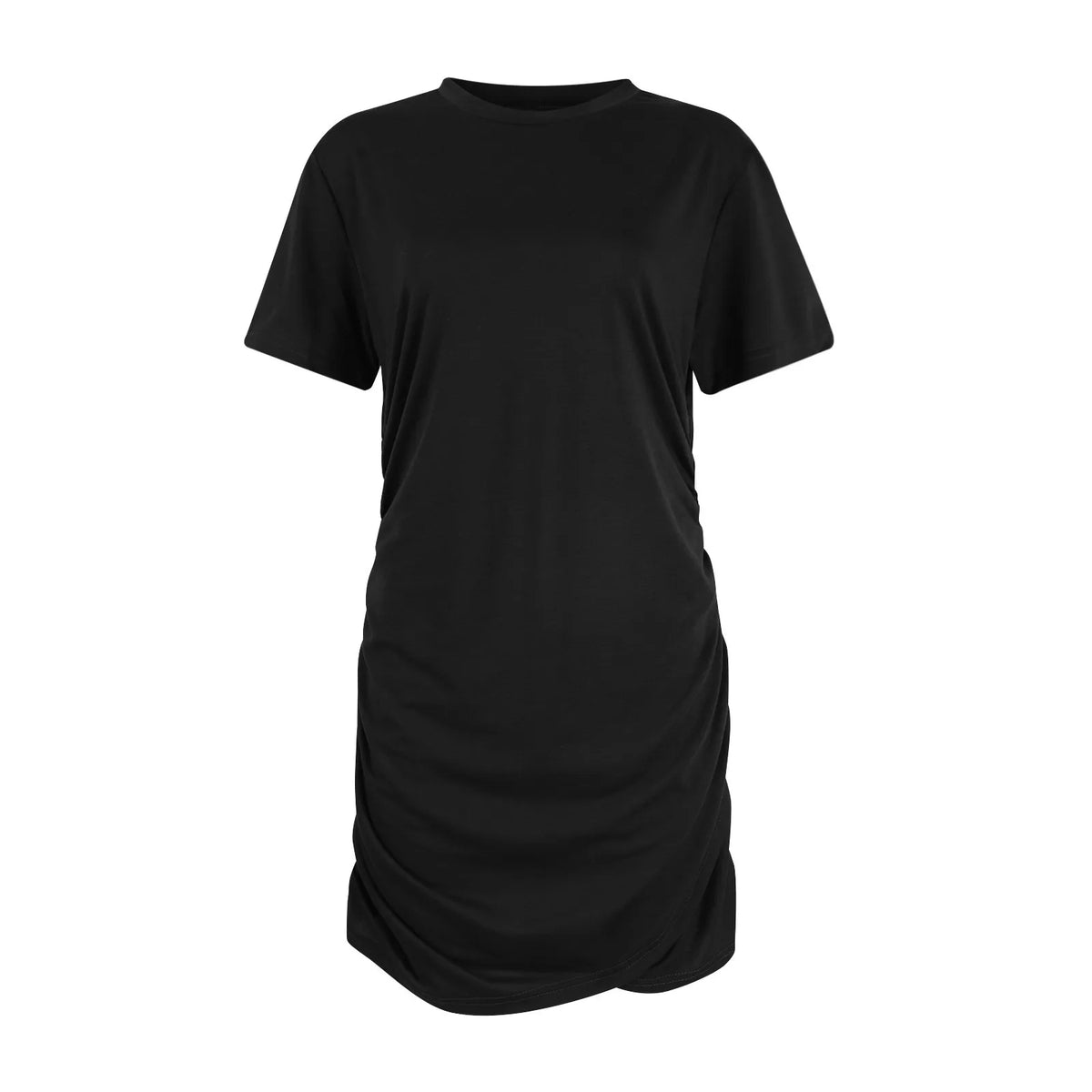Robe Bodycon Femme Courte | Uni Col Rond Manches Courtes | Coupe Ajustée Sexy Casual | Été