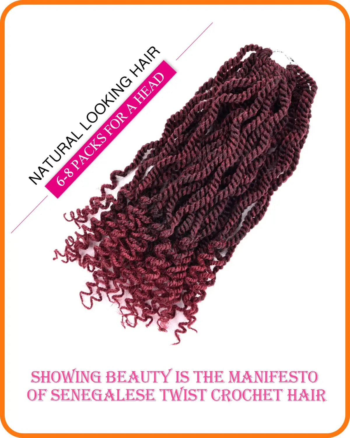 Tresses Crochet Senegalese Twist Ondulées | 12 Pouces | Synthétique | Extensions Femme