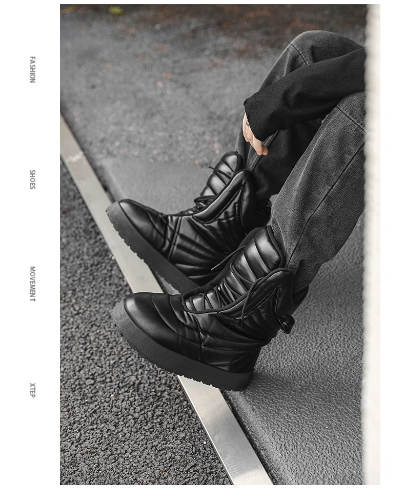 Chaussures Hiver Homme 2025 | Pantoufles Chaudes Imperméables | Peluche Antidérapant | Sneakers Neige