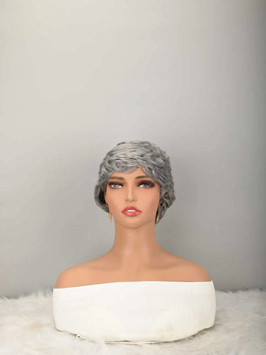 Wigs for Black Women Pixie Cut Human Hair Wigs for Women Daily Use Hair Chic Elegent Synthetic Wigs