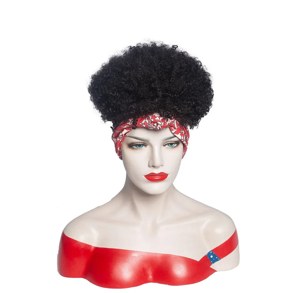 Perruque Headband Tresses Africaines Synthétique | 3 Brins | Queue de Cheval | Couvre-Cheveux | Fibre | Femme