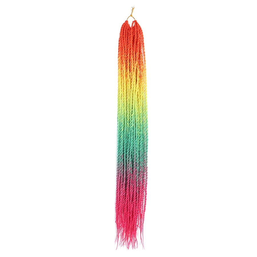 Tresses Senegalese Twist Crochet 24 Pouces | Dreadlocks Synthétiques | 30 Racines | Extensions Femme