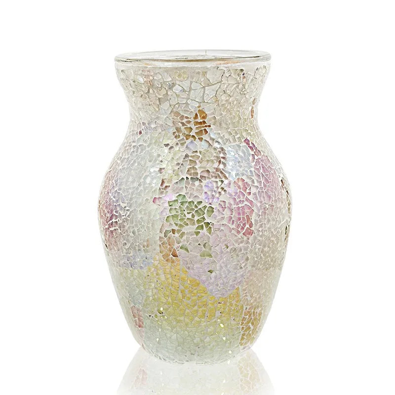 Vase Bohème Mosaïque Verre | Style Européen | Décoration Salon, Chambre & Entrée