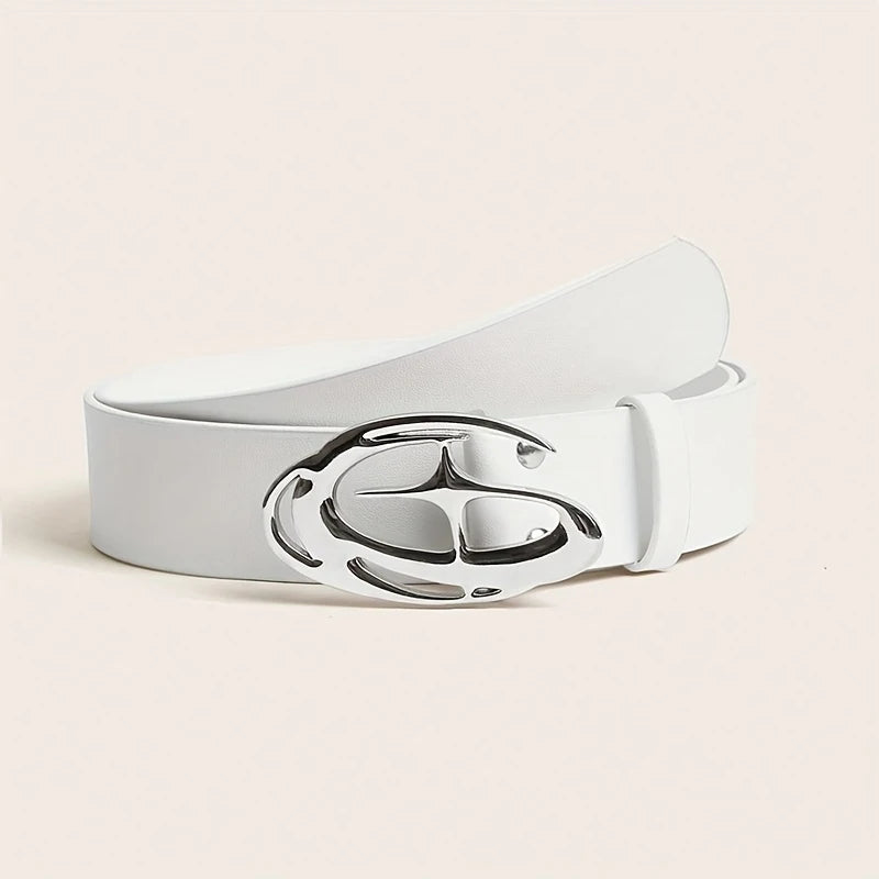 Fashion Women's Two-Piece Belt Set [Black + White] Plus-Size Belt Set, Suitable for Waist Circumference 29.53-37.4 Inches, Decor