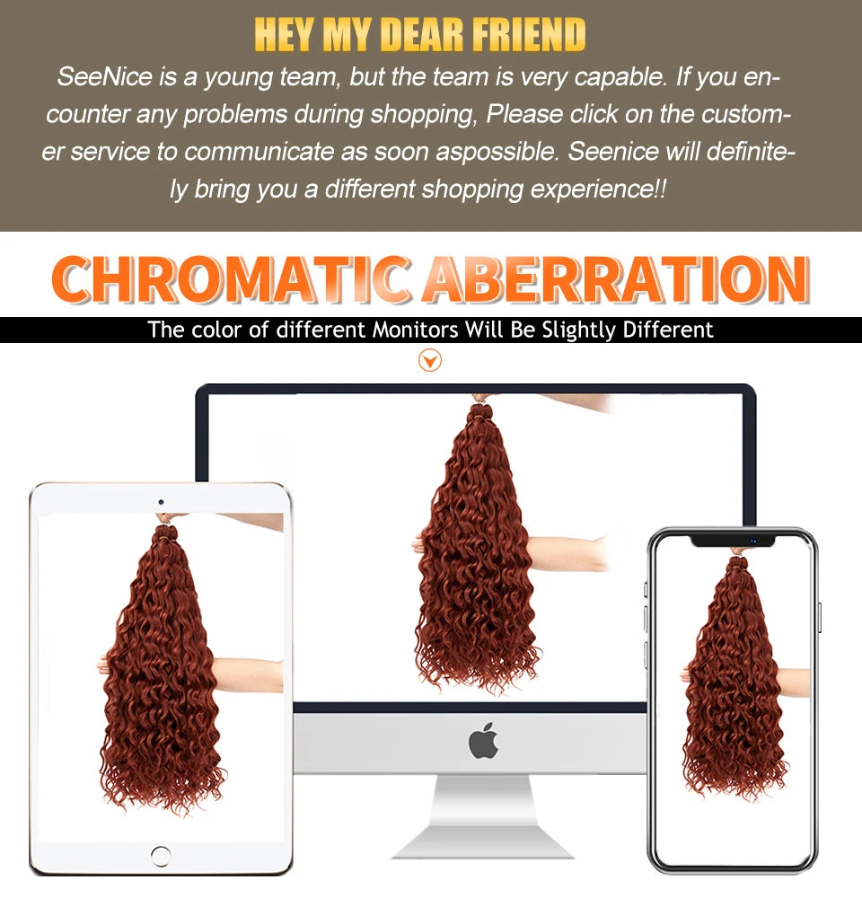 Extensions Crochet Kinky Curly Twist | Ombre Blonde | Water Wave | Synthétique | 20 Pouces | Femme