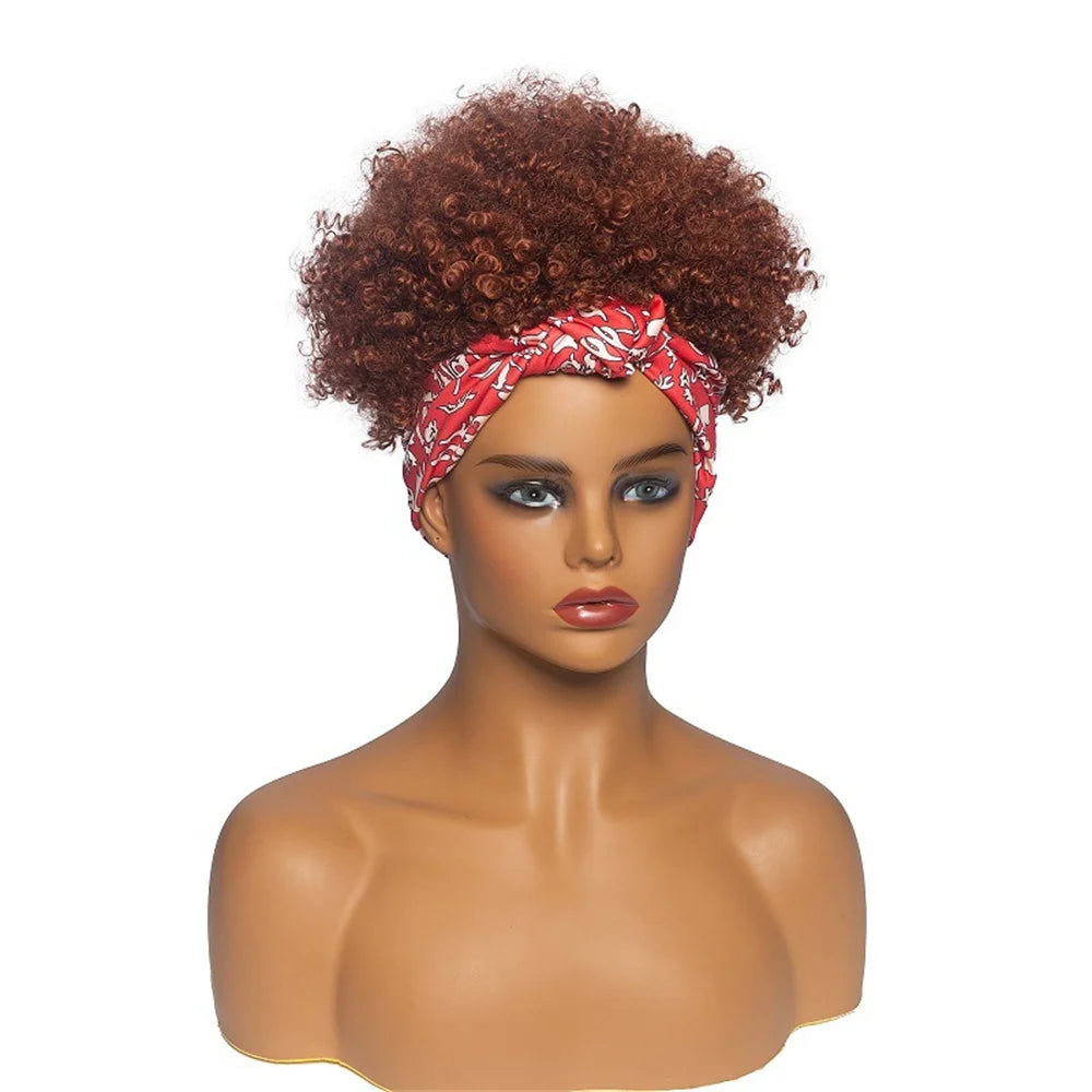 Perruque Headband Tresses Africaines Synthétique | 3 Brins | Queue de Cheval | Couvre-Cheveux | Fibre | Femme
