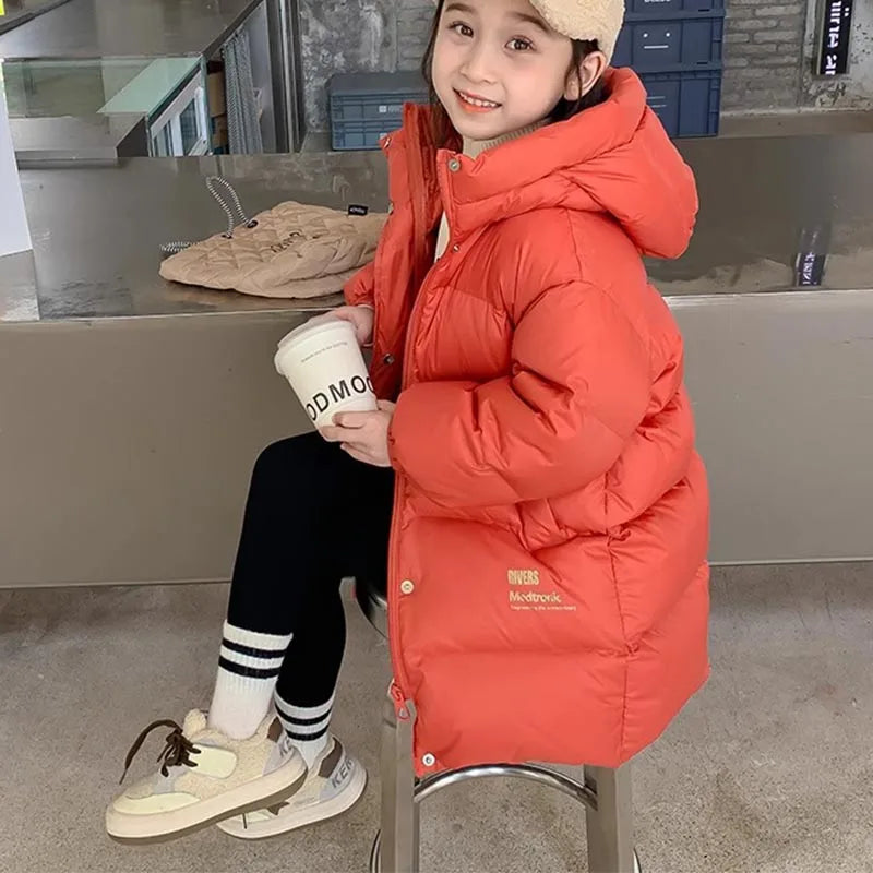 Doudoune Fille -30°C | Imperméable Brillante Capuche | Parka Chaude Enfant 5-14 Ans Hiver