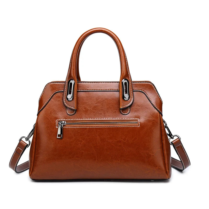 Sac à Main Cuir Véritable Vache Femme | Top Handle | Bandoulière & Messenger | Tote Cire Huile