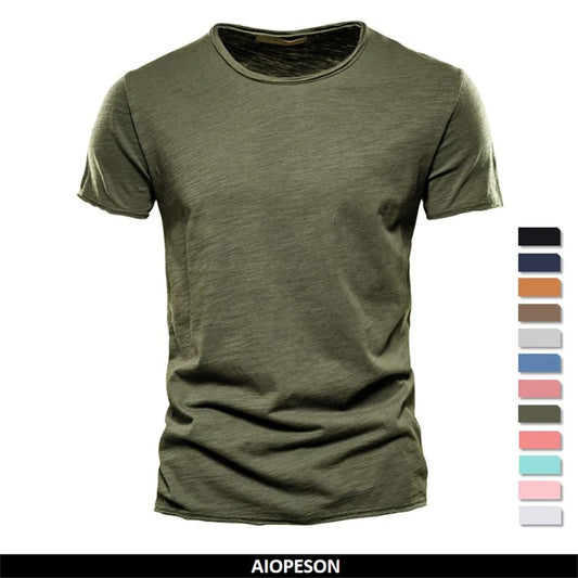100% Cotton Men's T-shirt Casual Soft Fitness Summer Thin T-shirts Men's Home Clothes O-Neck Short Sleeve Solid T-shirt for Men