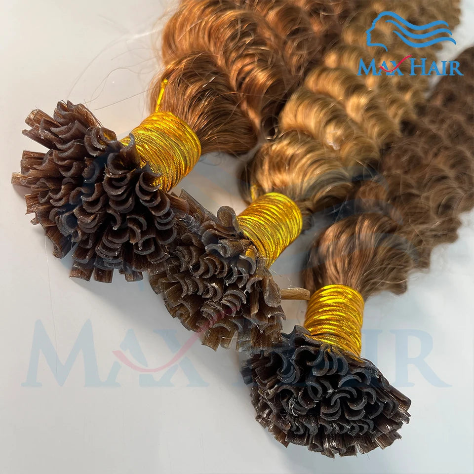 Keratin U-Tip Deep Wave Human Hair Extensions 18-30 Inch Remy Hair Extensions High Quality Remy Human Hair Salon Extensions