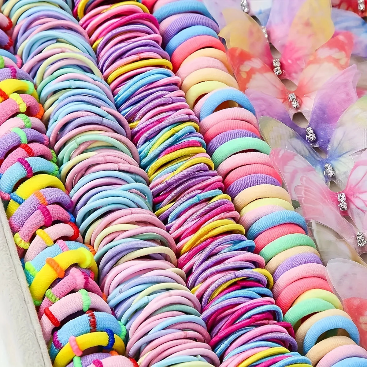 Set Accessoires Cheveux Fille | Pinces, Élastiques, Fleurs & Barrettes Nœud Double | 941 Pièces