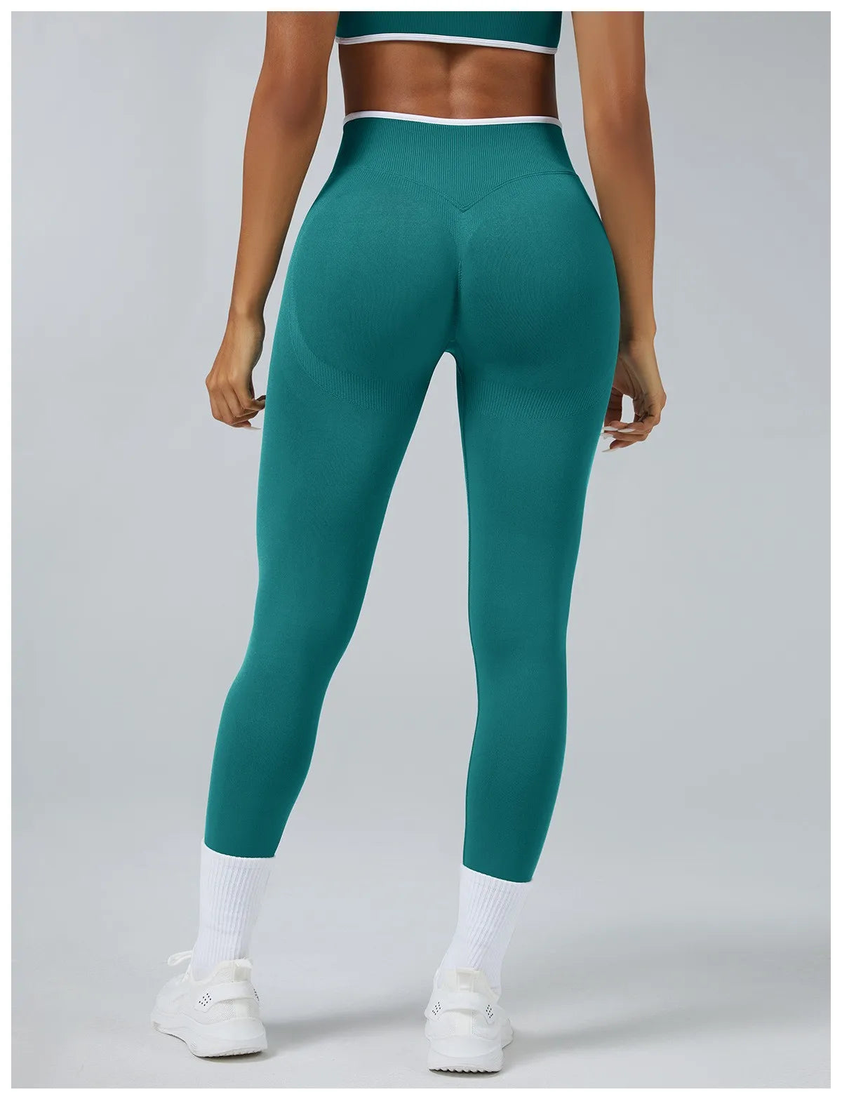 Women's Mid-Waist Seamless Yoga Leggings Push-Up Sports Fitness Running Pants Hip Lift High Elastic Gym Leggings Sport Leggings