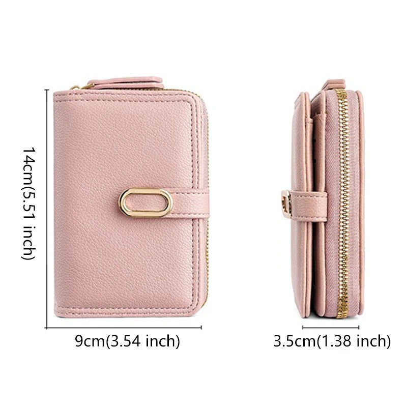 Women's Wallet with Zip Coin Pocket PU Leather Purses for Women Lychee Pattern Wallets and Handbags Money Bags Simple Billfold