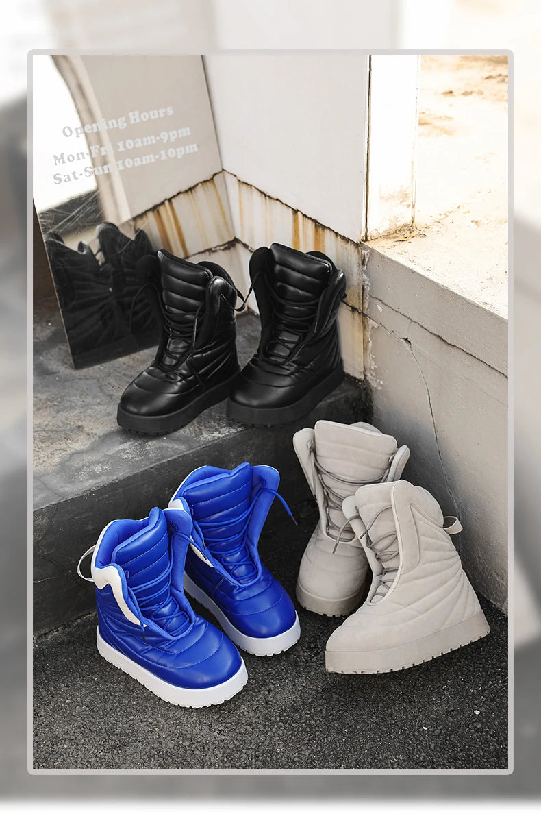 Chaussures Hiver Homme 2025 | Pantoufles Chaudes Imperméables | Peluche Antidérapant | Sneakers Neige