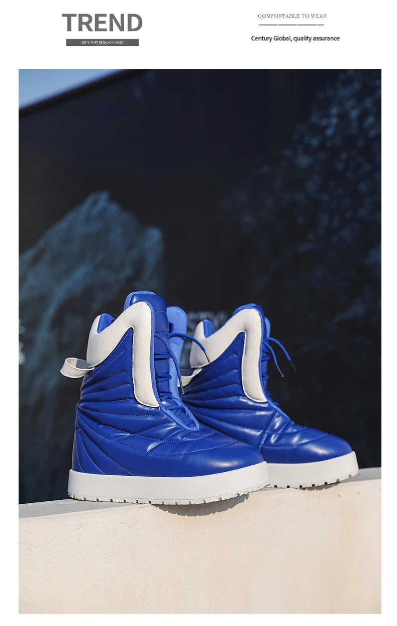 Chaussures Hiver Homme 2025 | Pantoufles Chaudes Imperméables | Peluche Antidérapant | Sneakers Neige