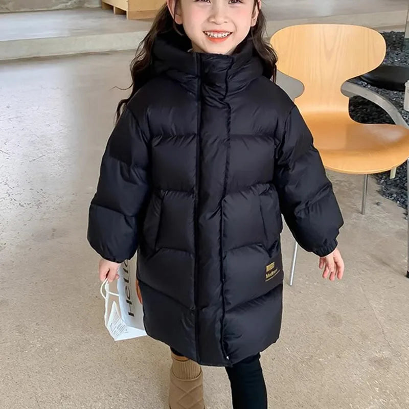 Doudoune Fille -30°C | Imperméable Brillante Capuche | Parka Chaude Enfant 5-14 Ans Hiver