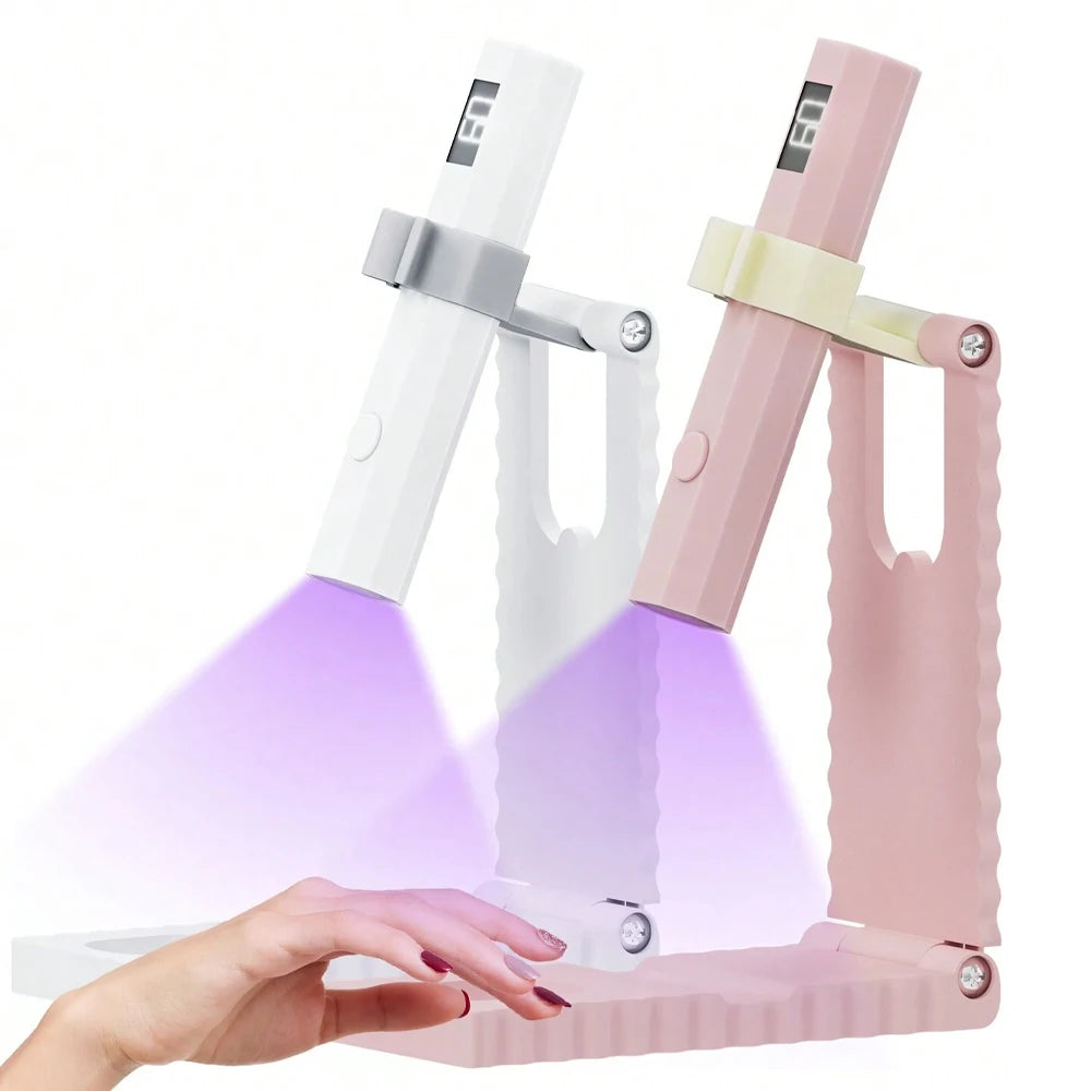 Lampe UV LED Portable pour Ongles en Gel | Rechargeable | Support de Bureau | Nail Art
