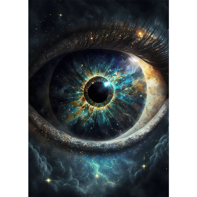 Classic Abstract Wall Art, Eye Features Mural, HD Canvas Print Poster for Home Living Room Bedroom Office Decoration Cuadros