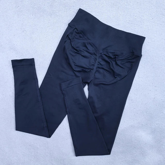 Legging Yoga Sans Couture Femme | Scrunch Butt Lifting | Gym & Sport | Taille Basse Côtelée