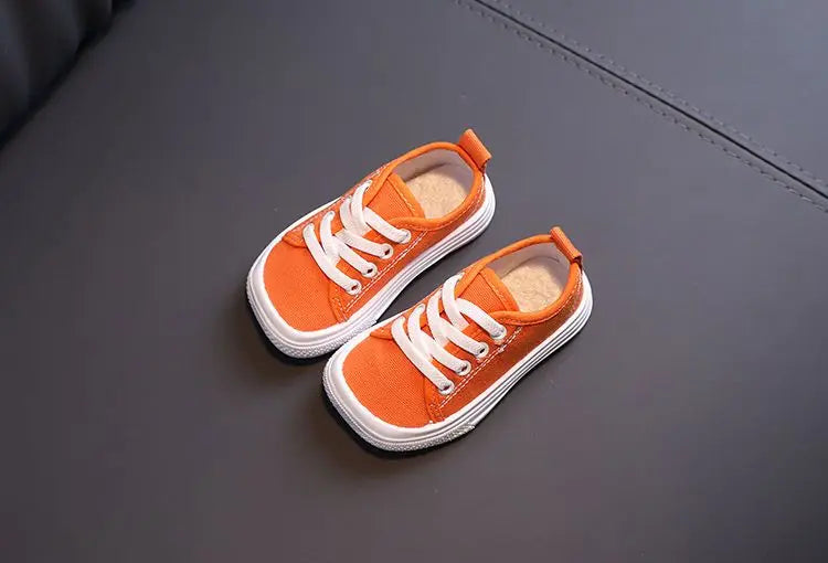 Kids Non-slip Comfort Sneakers, Toddlers Tennis Shoes, Children's Sport Canvas Shoes, Lace-up Girls Flat Boys Casual Shoes
