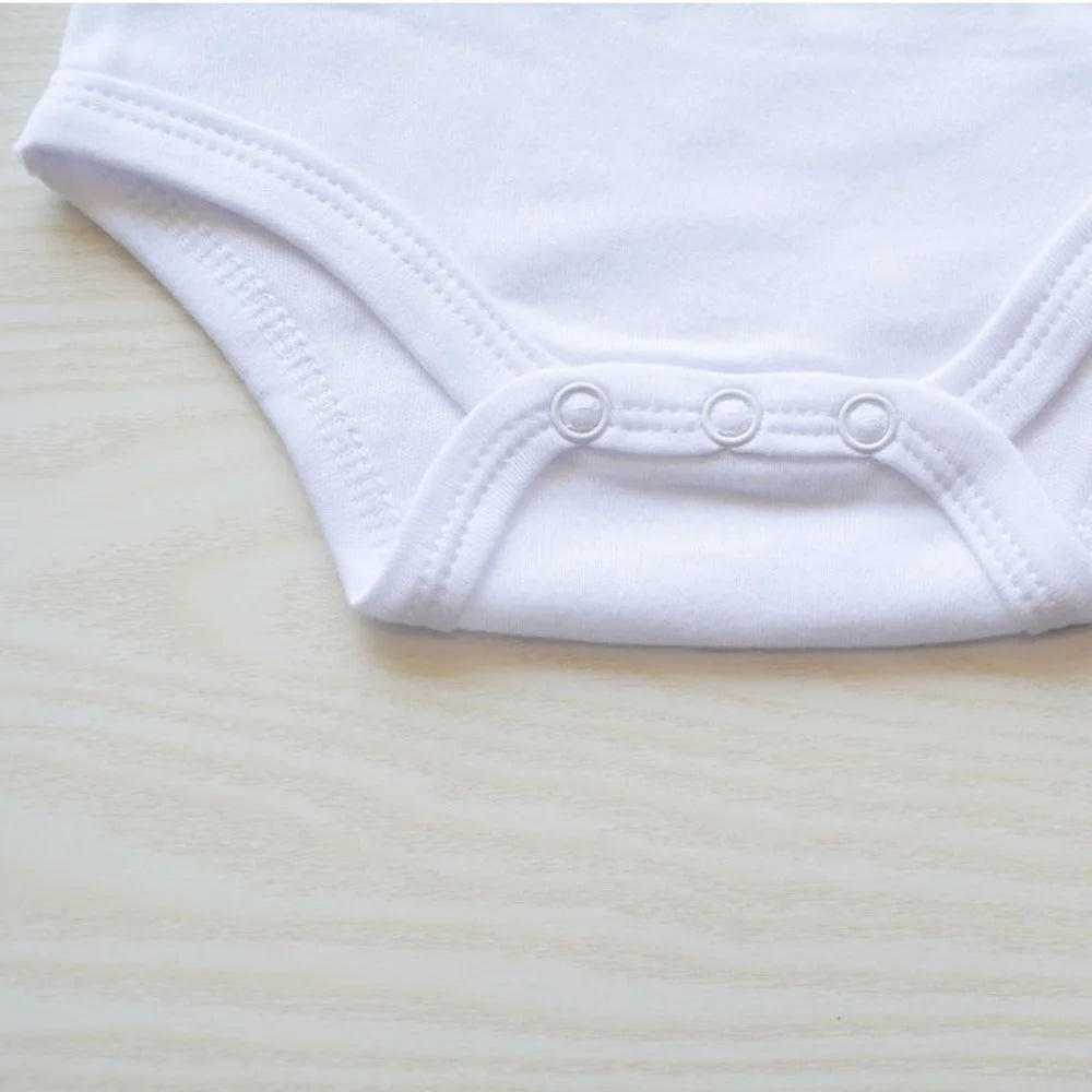 Lot 3 Bodys Bébé | 100% Coton | Nouveau-Né Été | Combinaison Romper | Blanc (v1)