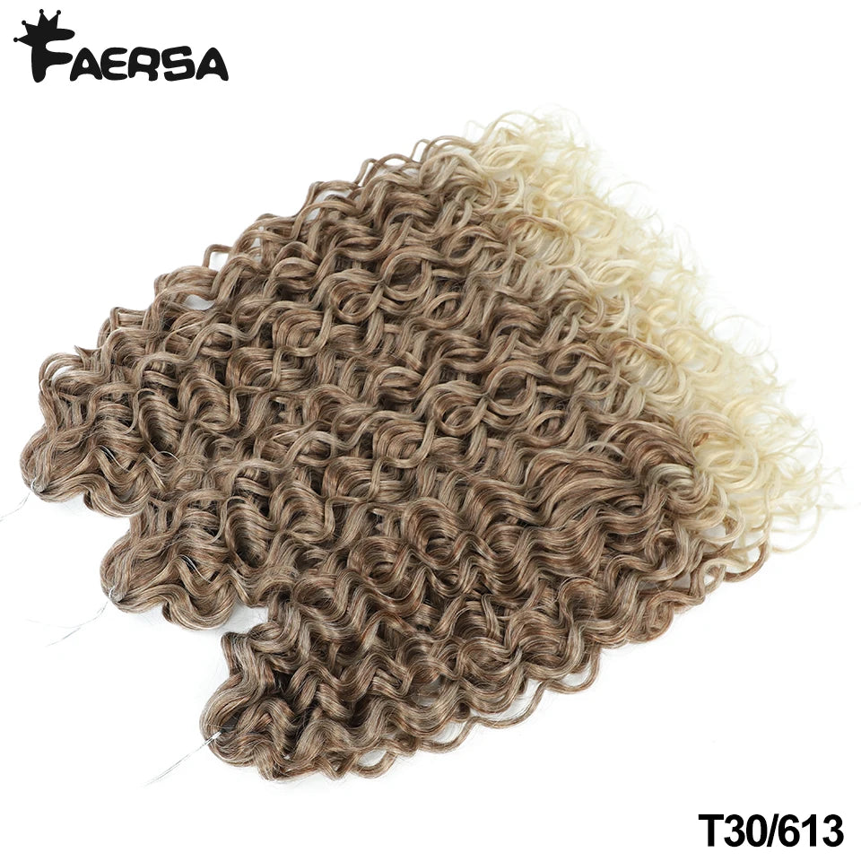 Deep Wavy Twist Crochet Hair Afro Curls Water Wave Crochet Braids Synthetic Curly Braiding Hair Extensions For Women 18 24 Inch