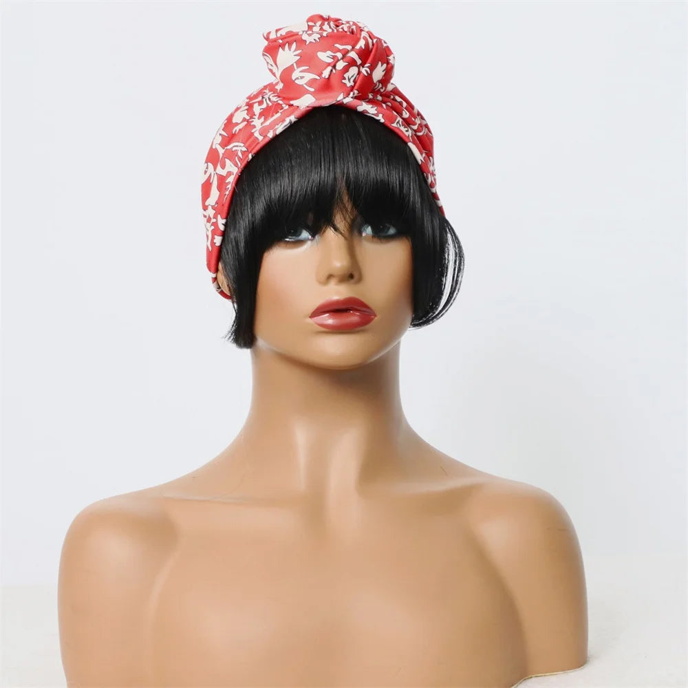 Perruque Headband Tresses Africaines Synthétique | 3 Brins | Queue de Cheval | Couvre-Cheveux | Fibre | Femme