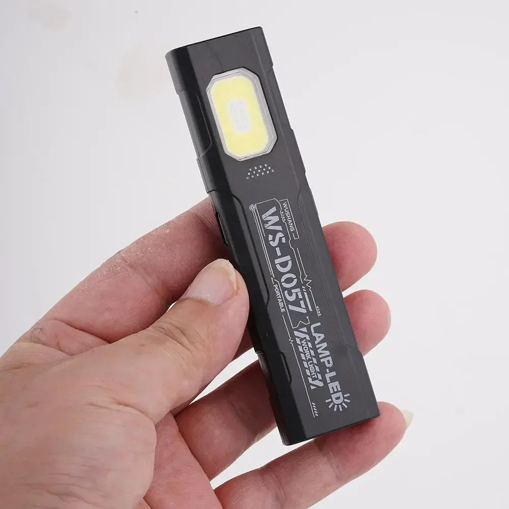 Mini Portable Rechargeable LED Torch Light, Waterproof Outdoor Work Pocket Flashlight with Magnetic Grip, Compact LED Flashlight