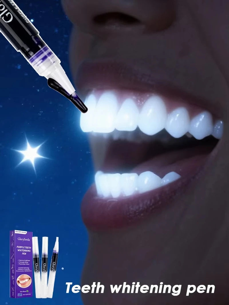 Magical Purple Teeth Whitening Pen, Fresh Breath, Stain Removal, Toothpaste, Oral Deep Cleaning, Teeth Cleaning Essence, Oral Care