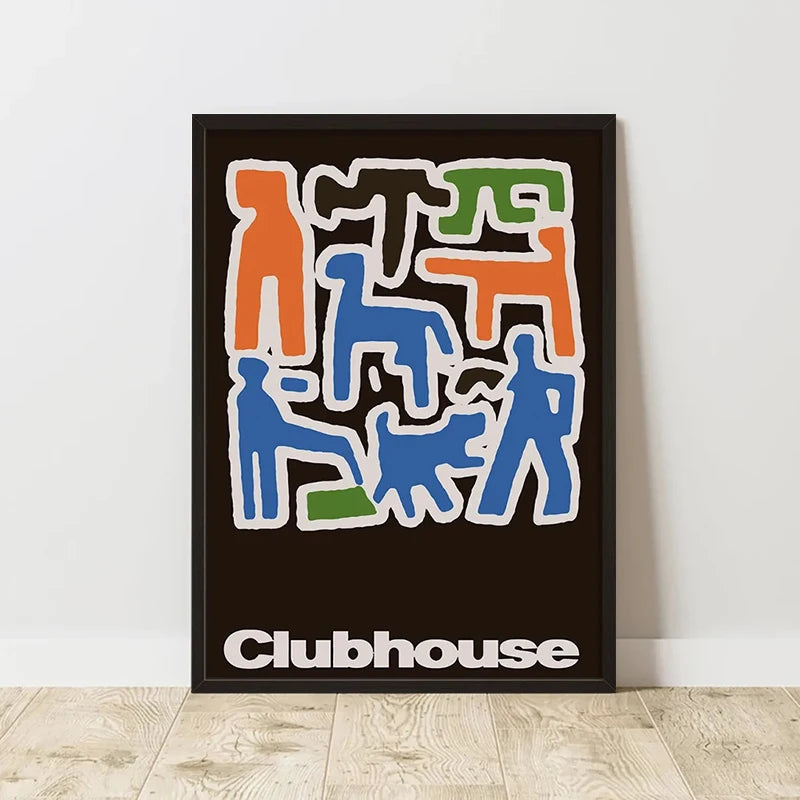Classic Abstract Art Poster, Retro Abstract Image Printing Art Canvas Painting, Used for Home Room Wall Decoration, Frameless