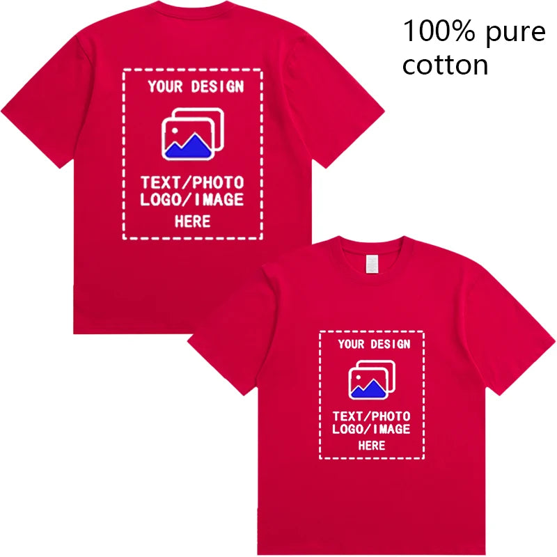 Custom-Made Men's T-Shirts Are Suitable for Team Gatherings, Gyms, and Sports Cotton Round-Neck Short-Sleeved Shirts