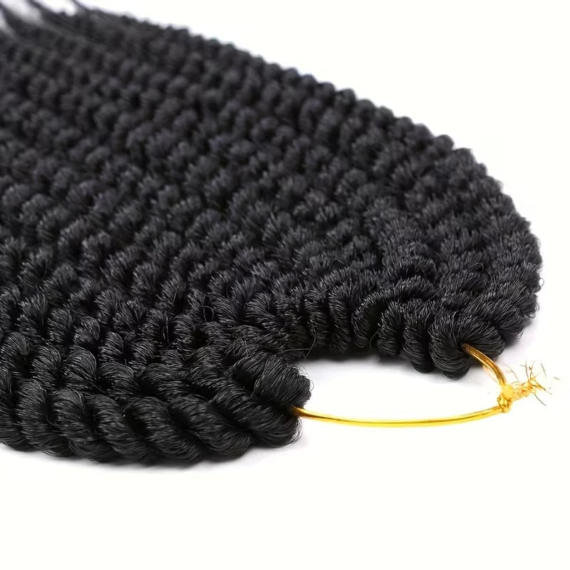 Senegalese Twist Crochet Braids High Temperature Synthetic Fiber, Lightweight & Odorless, Elastic & Soft, Elegant Style for Women