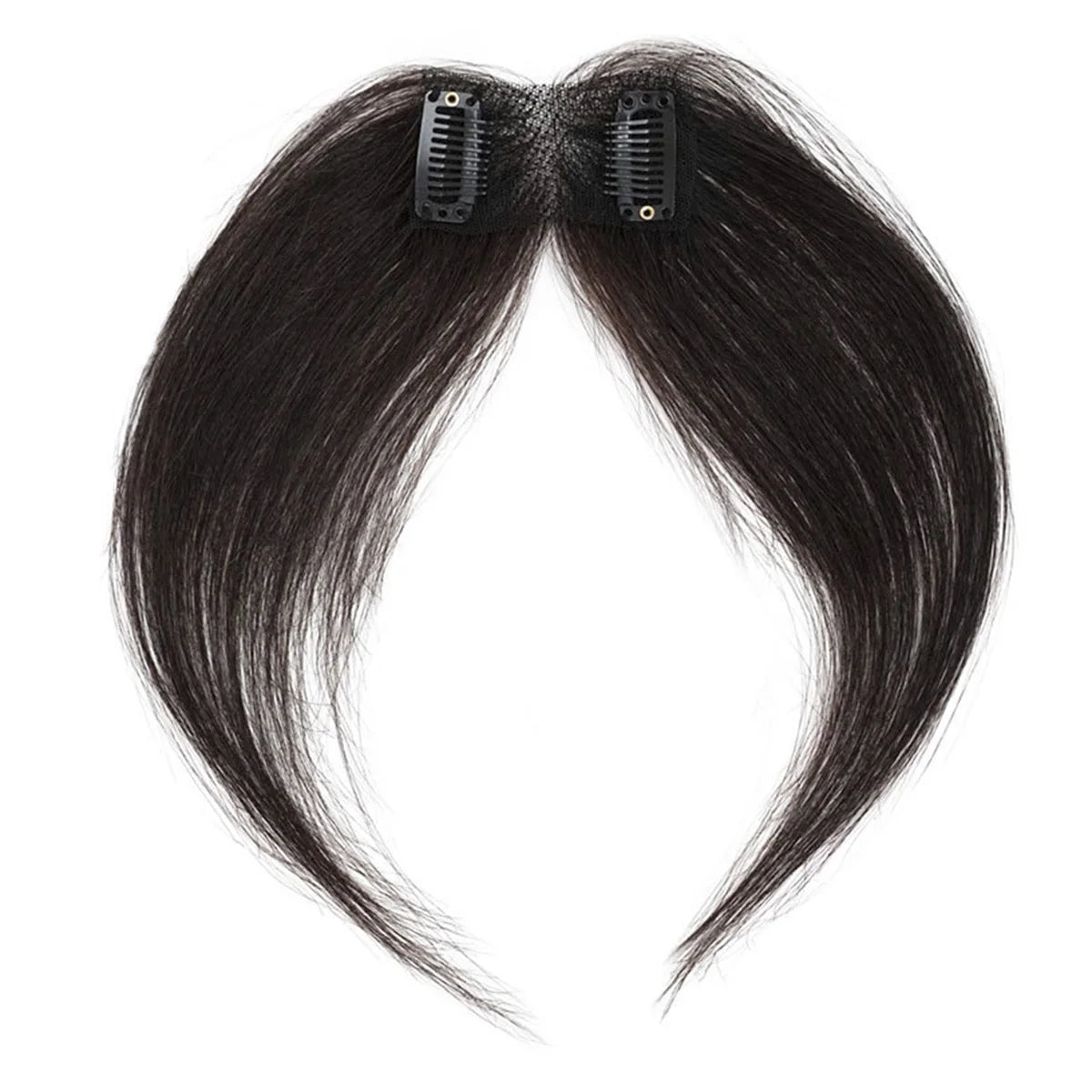 Frange Clip-In Cheveux Humains Remy | Lisse | Noire Naturelle | Légère | Mini Clip | Femme