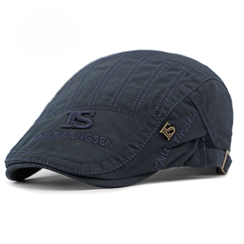 2026 Hat Men's Spring Summer Embroidery Cotton Cap British Vintage Fashion Forward Hat Women's Casual Beret Youth Hat