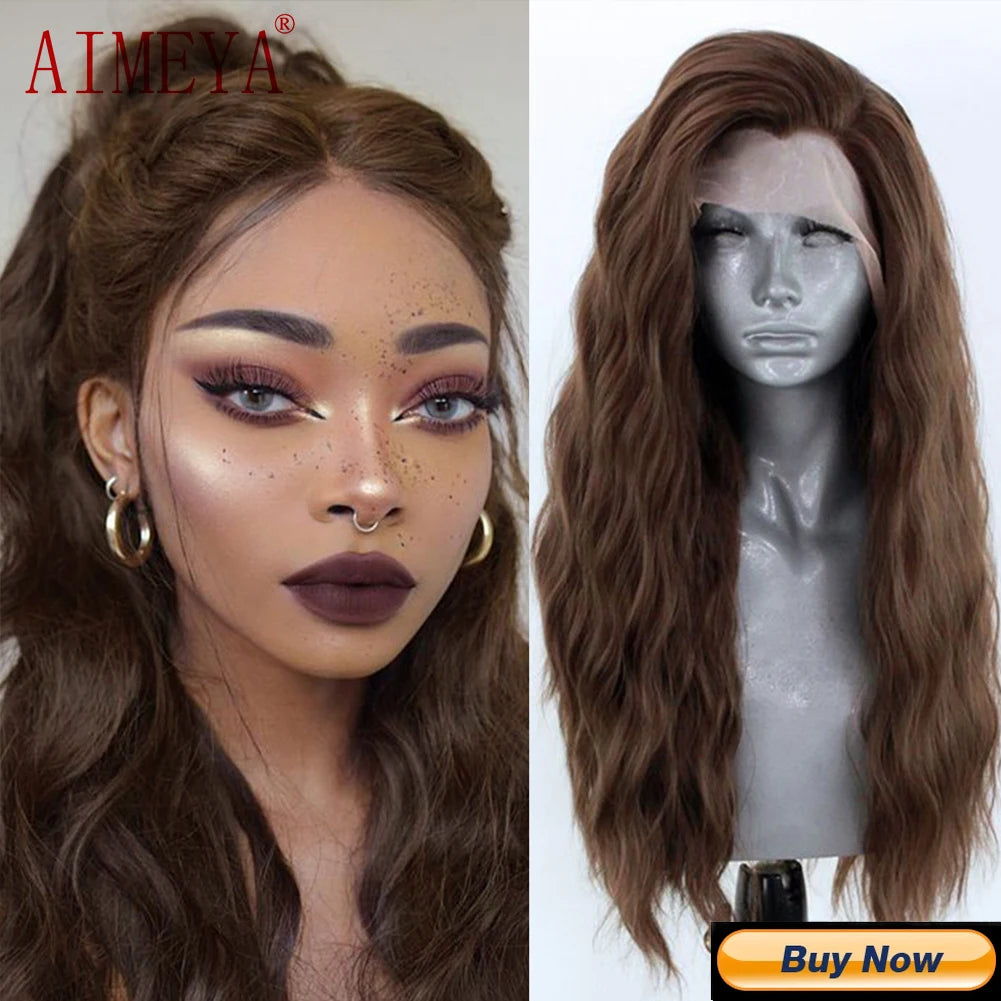 Perruque Lace Front 13x4 Lisse Synthétique | Ligne Naturelle Haute Qualité | Port Quotidien | Femme