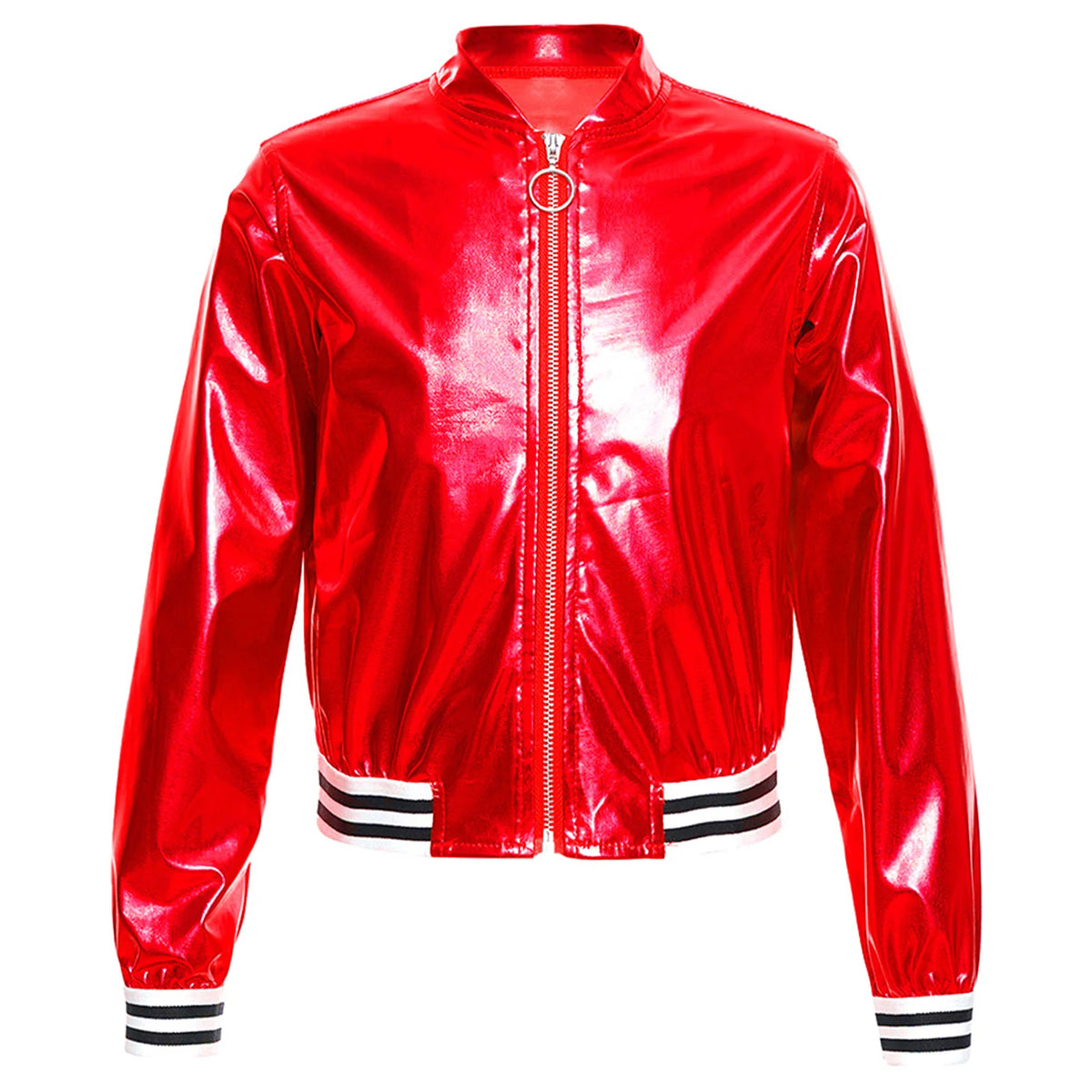 Ensemble Danse Fille Hip Hop | Veste Bomber Métallique & Pantalon | Costume Scène Carnaval Jazz