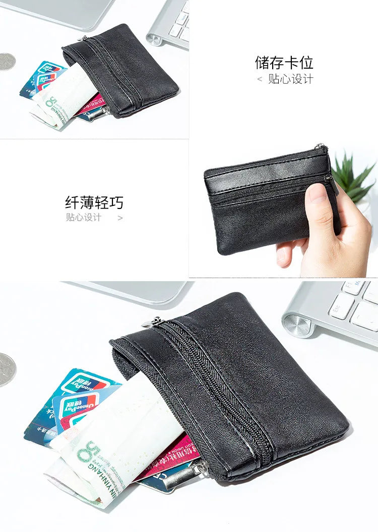 Women Men Coin Purse Men Small Bag Wallet Change Purses Zipper Money Bags Children Mini Wallets Leather Key Holder wallet