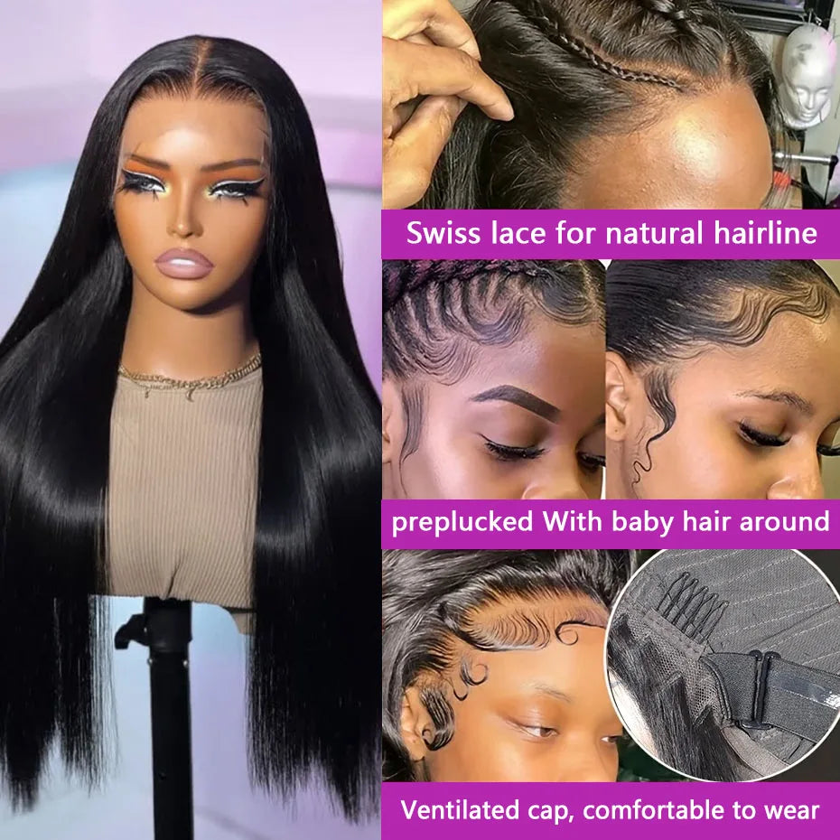 Perruque Bob Super Double Drawn | 250-300% Densité | 13x6 & 13x4 & 2x6 & 5x5 Lace | Glueless | Cheveux Humains | Femmes Noires