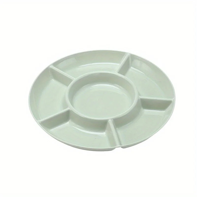 Food Storage Tray Candy Tray Nut Snack Fruit Tray Round Divider Tray Appetizer Serving Platter for Party Table Storage Tray