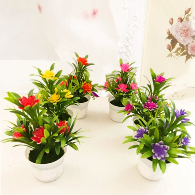 Plante Artificielle Pot Fleurs Simulées | Décor Bureau, Maison & Fête | Bonsaï & Balcon
