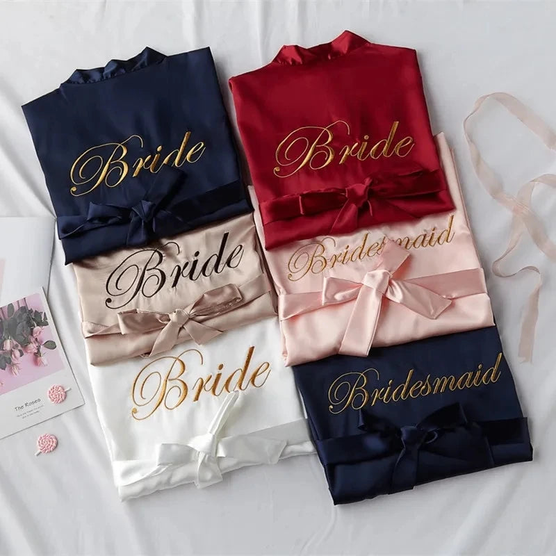 Bride with Team Bride Robe Bride To Be Bridal Shower Bachelorette Party Wedding Decoration Wedding Hen Party Bridesmaid Gift