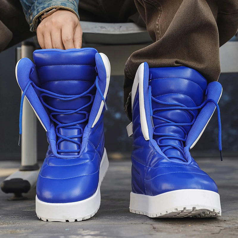 Chaussures Hiver Homme 2025 | Pantoufles Chaudes Imperméables | Peluche Antidérapant | Sneakers Neige