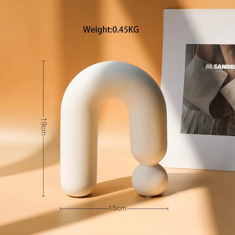 Vase blanc en céramique | Décoration de table