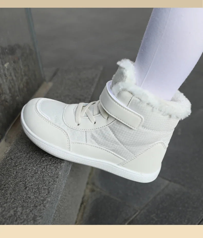 New Kids Wide Toe Barefoot Snow Boots | Boys/Girls Winter Minimalist Sneakers | Girls Boys Warm Boot Toddler Little Big Kids