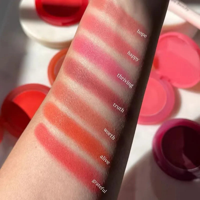 Rare Beauty Glitter Jelly Blush Cream Lasting Velvet Texture Natural Non Sticky Lightweight All Day Wear Facial Beauty Make Up