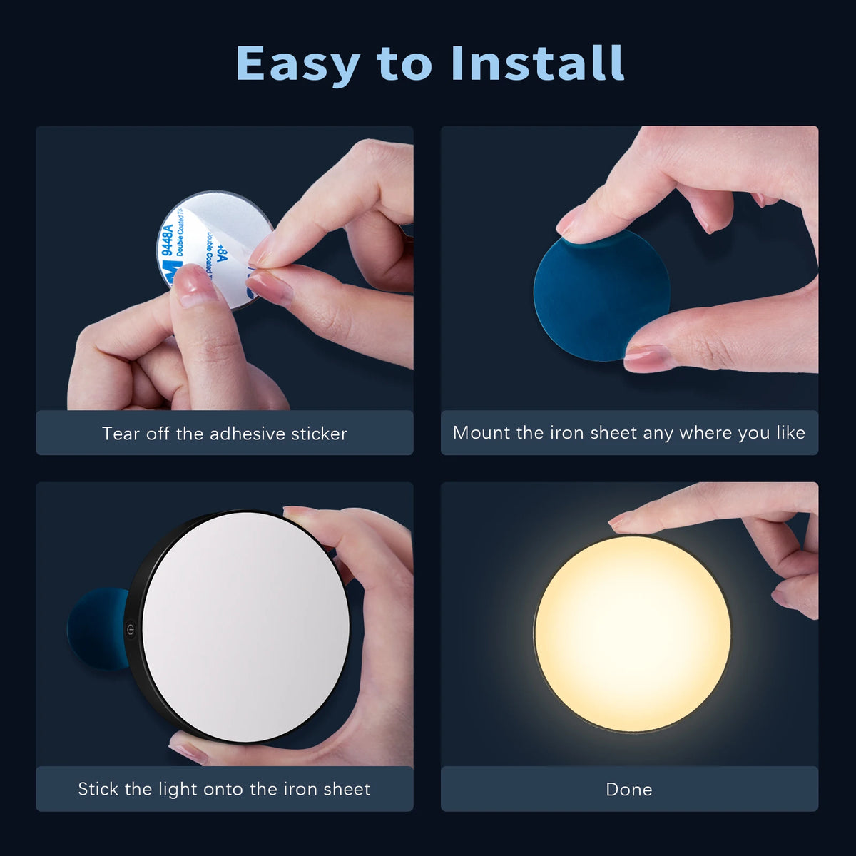 Veilleuse LED Tactile Rechargeable WILLED | 1000mAh | Dimmable | Placard, Cuisine & Chambre